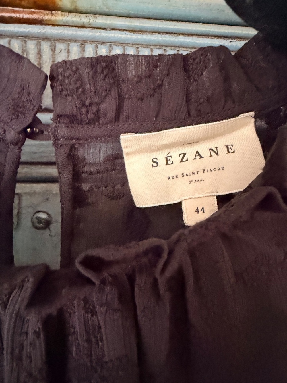 Sezane Valentin Blouse in Black Size 44 - Picture 5 of 10